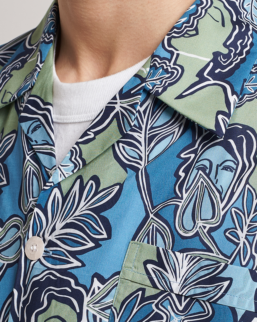 Herre | Pyjamaser og badekåper | Derek Rose | Shortie Printed Cotton Pyjama Set Multi