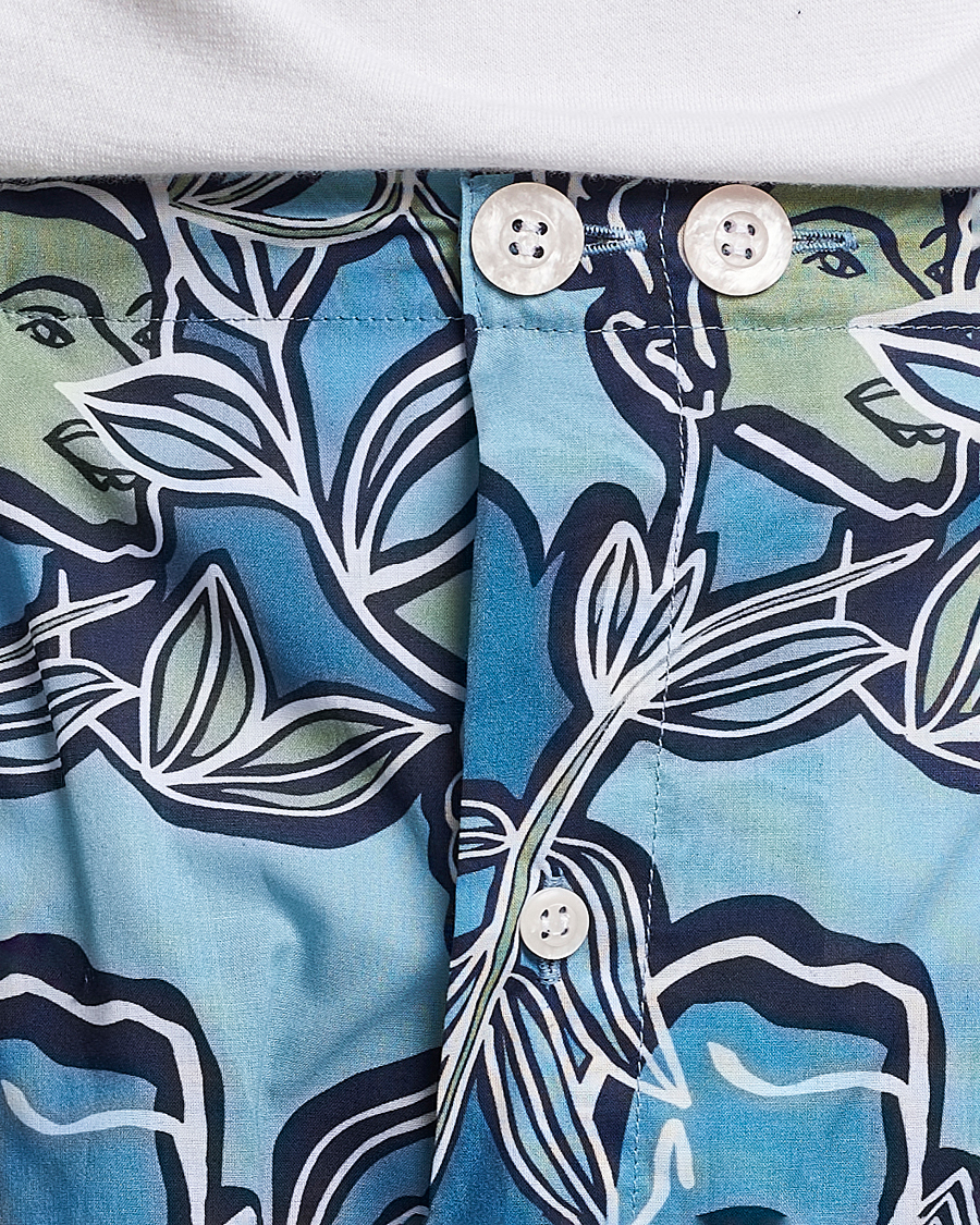 Herre | Pyjamaser og badekåper | Derek Rose | Shortie Printed Cotton Pyjama Set Multi