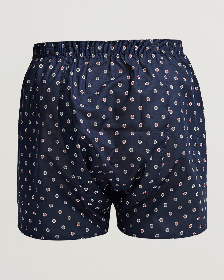 Herre | Undertøy | Derek Rose | Classic Fit Woven Cotton Boxer Shorts Navy