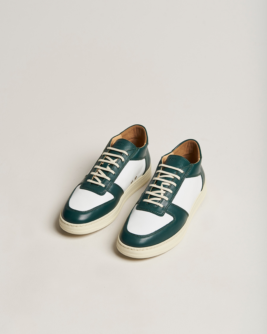 Herre |  | C.QP | Cingo Leather Sneaker White/Bottle Green