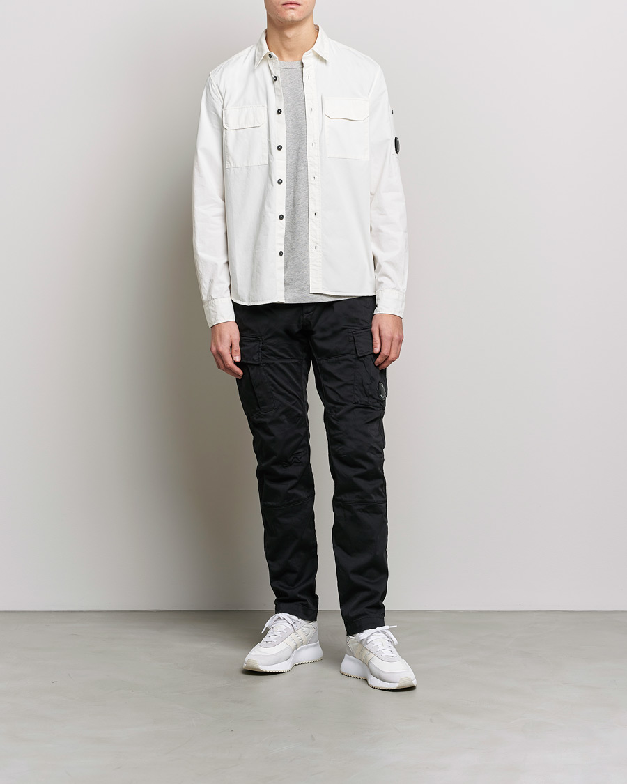 Herre | Skjorter | C.P. Company | Garment Dyed Gabardine Shirt Jacket White