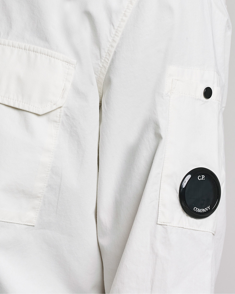 Herre | Skjorter | C.P. Company | Garment Dyed Gabardine Shirt Jacket White