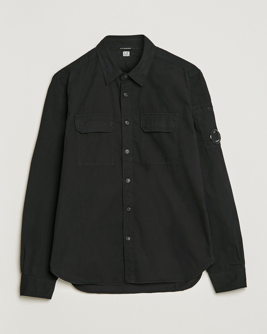 Herre | Skjorter | C.P. Company | Garment Dyed Gabardine Shirt Jacket Black