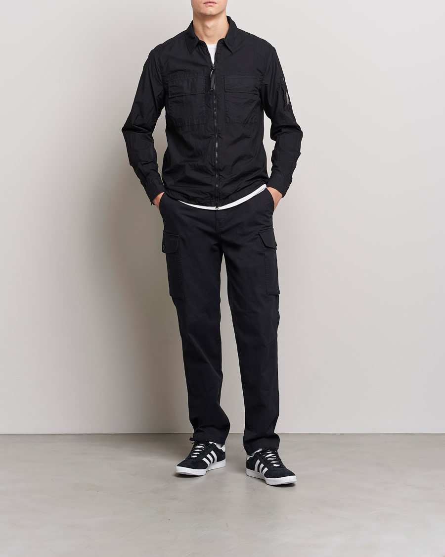 Herre | Skjorter | C.P. Company | Taylon L Nylon Zip Shirt Jacket Black