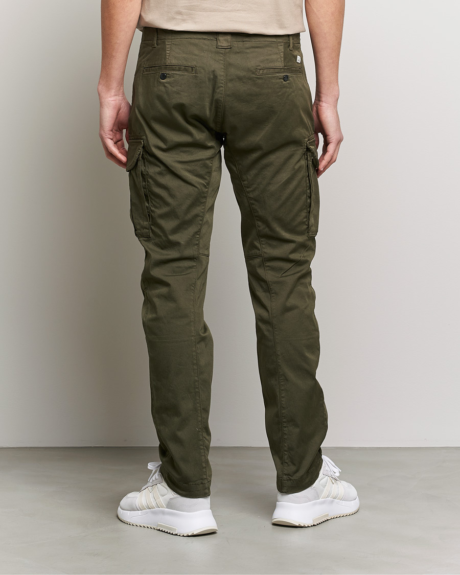 Herre | Bukser | C.P. Company | Satin Stretch Cargo Pants Olive
