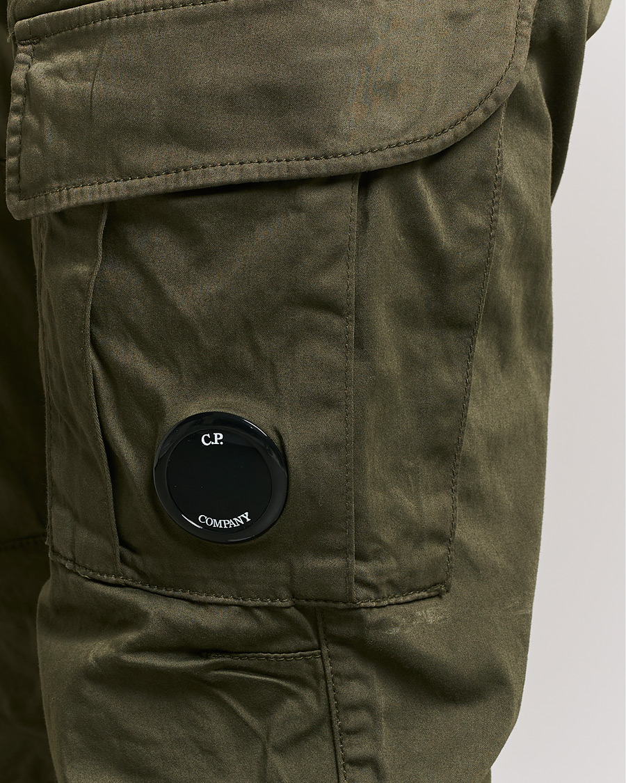 Herre | Bukser | C.P. Company | Satin Stretch Cargo Pants Olive