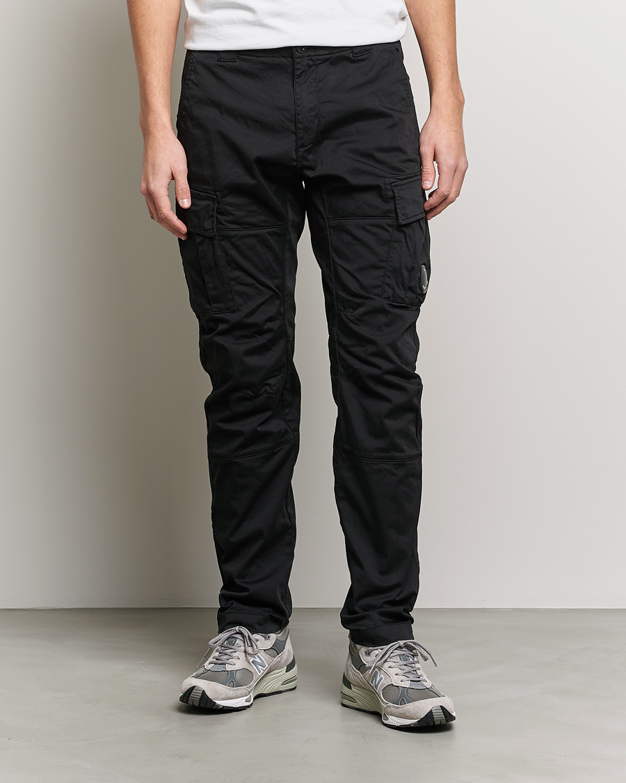 Herre |  | C.P. Company | Satin Stretch Cargo Pants Black