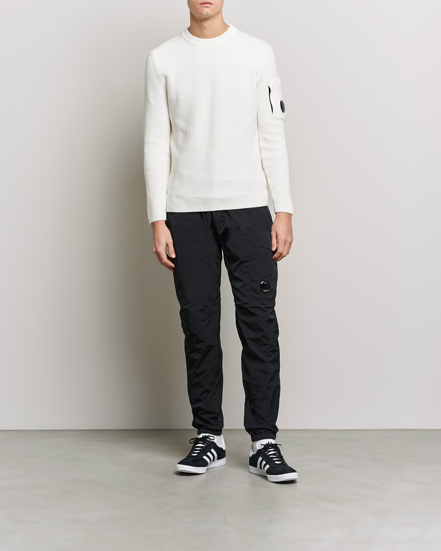 Herre | Gensere | C.P. Company | Sea Island Knitted Cotton Crew Neck White