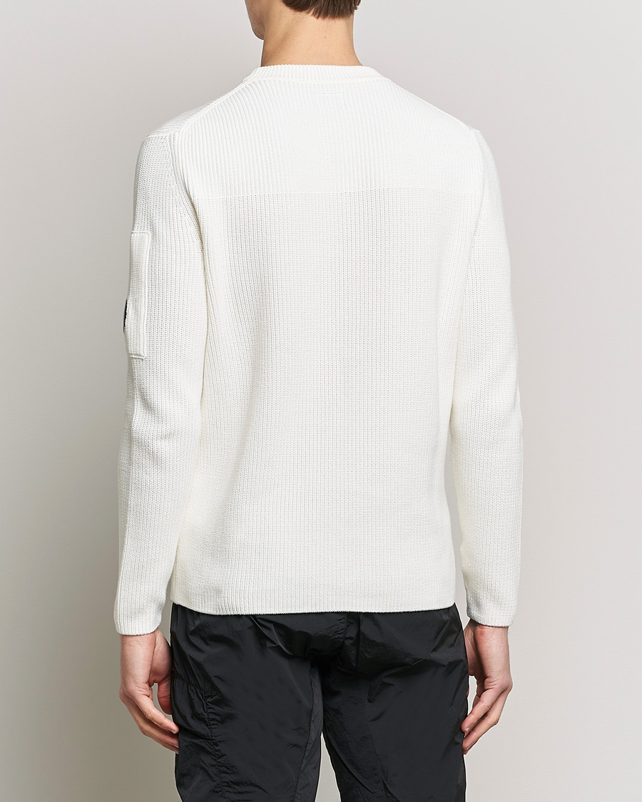 Herre | Gensere | C.P. Company | Sea Island Knitted Cotton Crew Neck White