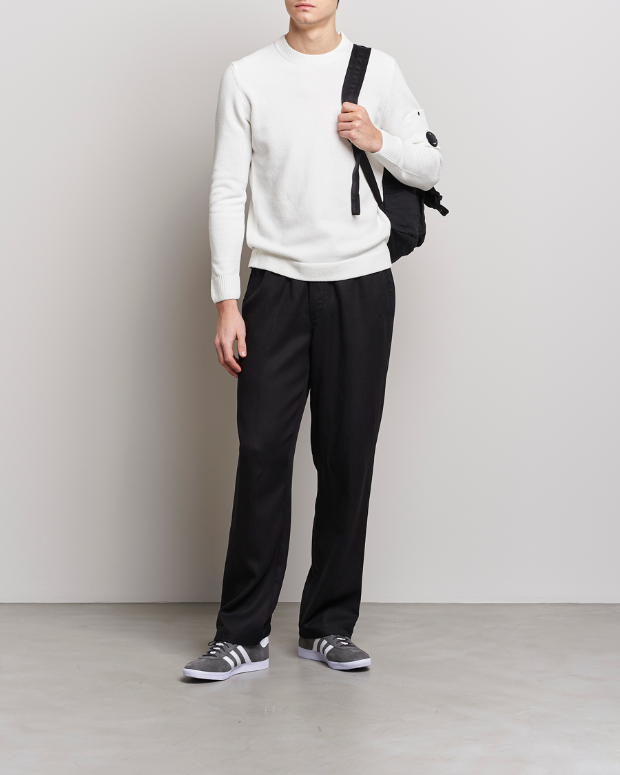 Herre | Gensere | C.P. Company | Cotton Chenille Crew Neck White