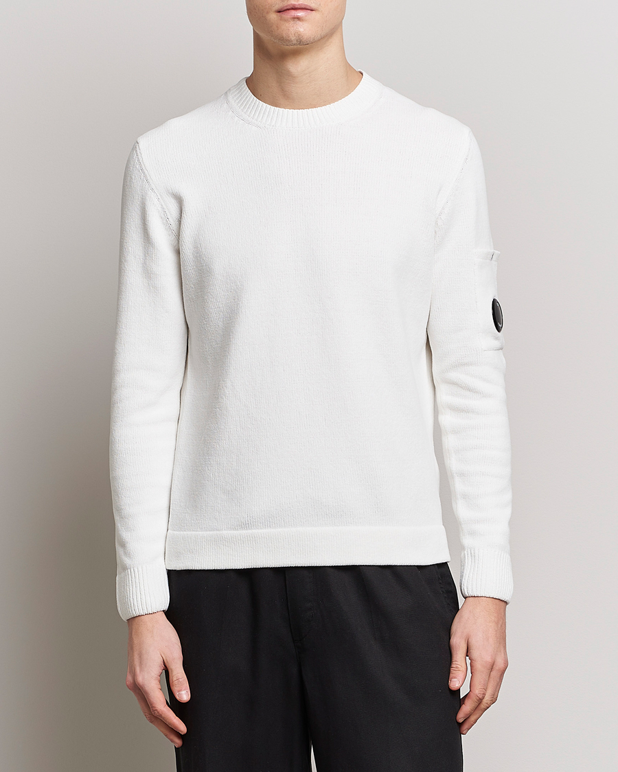 Herre |  | C.P. Company | Cotton Chenille Crew Neck White