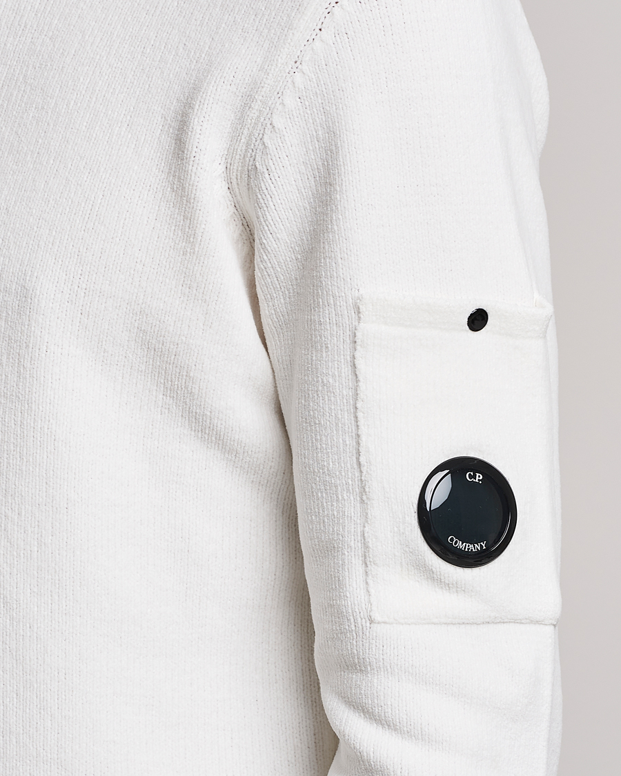 Herre | Gensere | C.P. Company | Cotton Chenille Crew Neck White