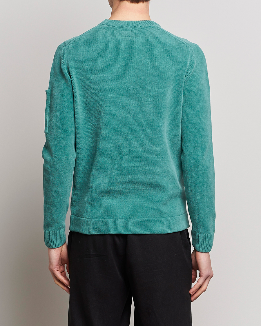 Herre | Gensere | C.P. Company | Cotton Chenille Crew Neck Ocean Green