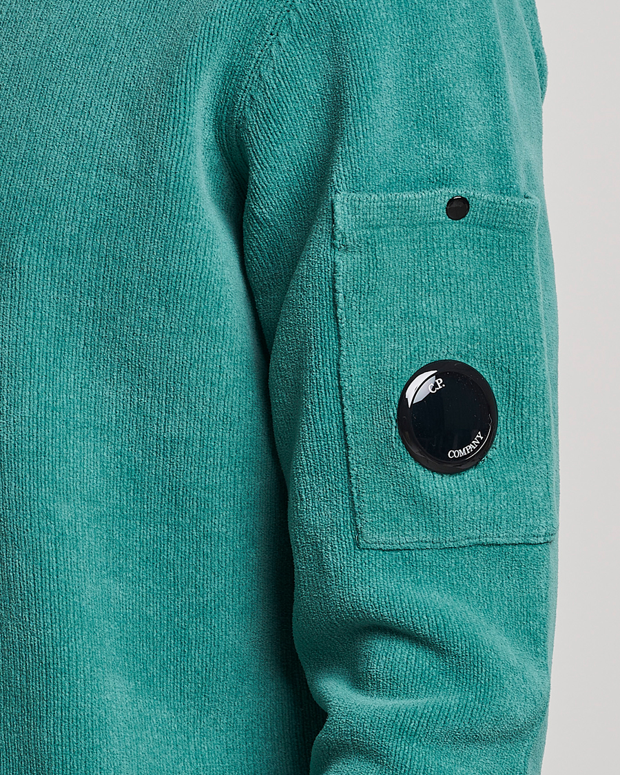 Herre | Gensere | C.P. Company | Cotton Chenille Crew Neck Ocean Green