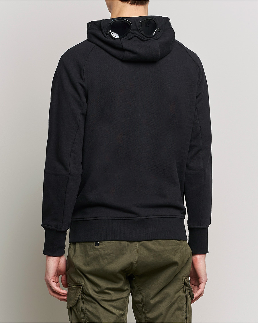 Herre | Gensere | C.P. Company | Diagonal Raised Fleece Full Zip Goggle Hoodie Black
