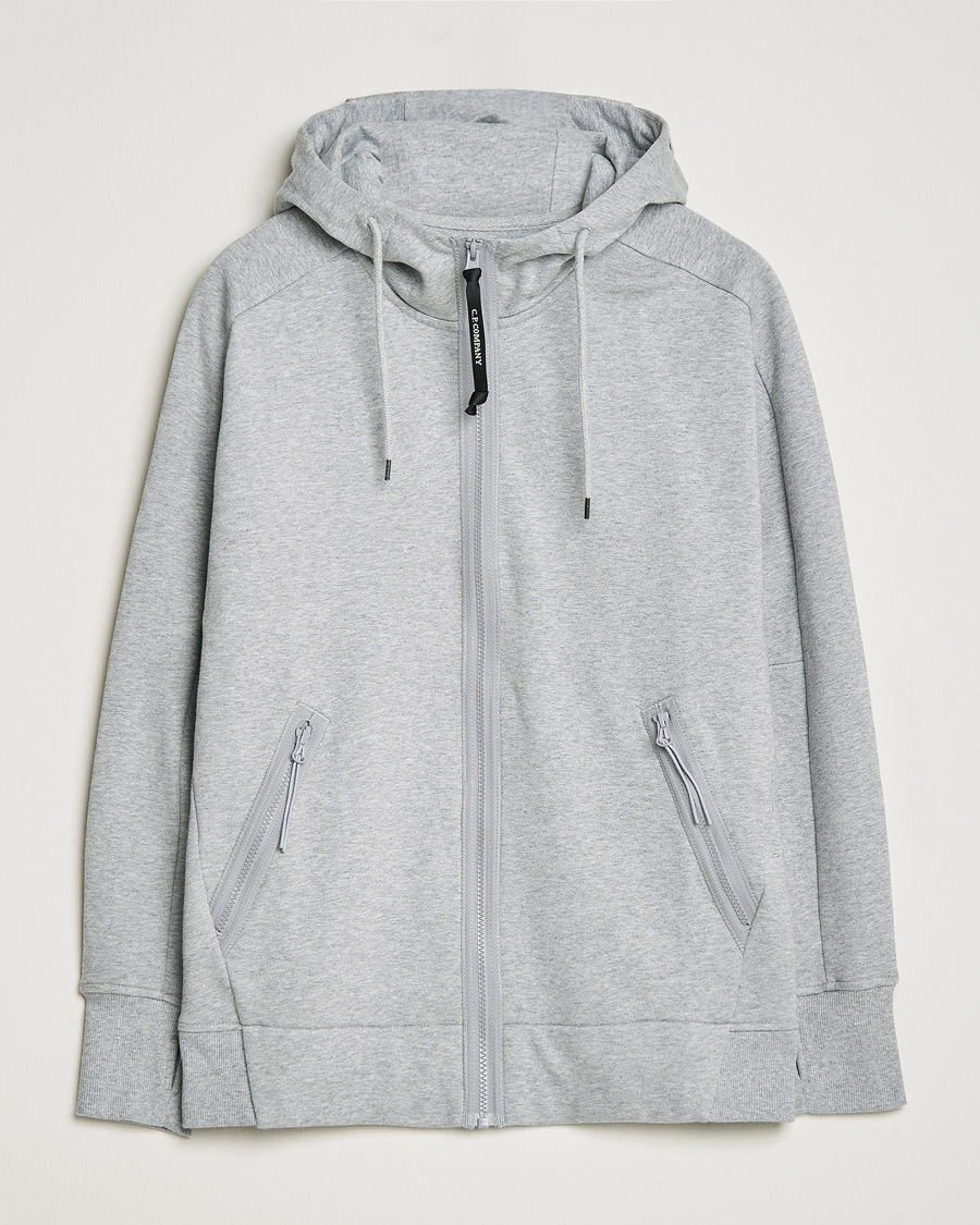 Herre | Gensere | C.P. Company | Diagonal Raised Fleece Full Zip Goggle Hoodie Grey
