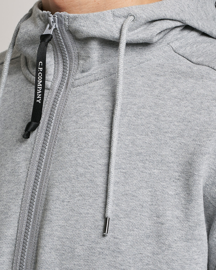 Herre | Gensere | C.P. Company | Diagonal Raised Fleece Full Zip Goggle Hoodie Grey