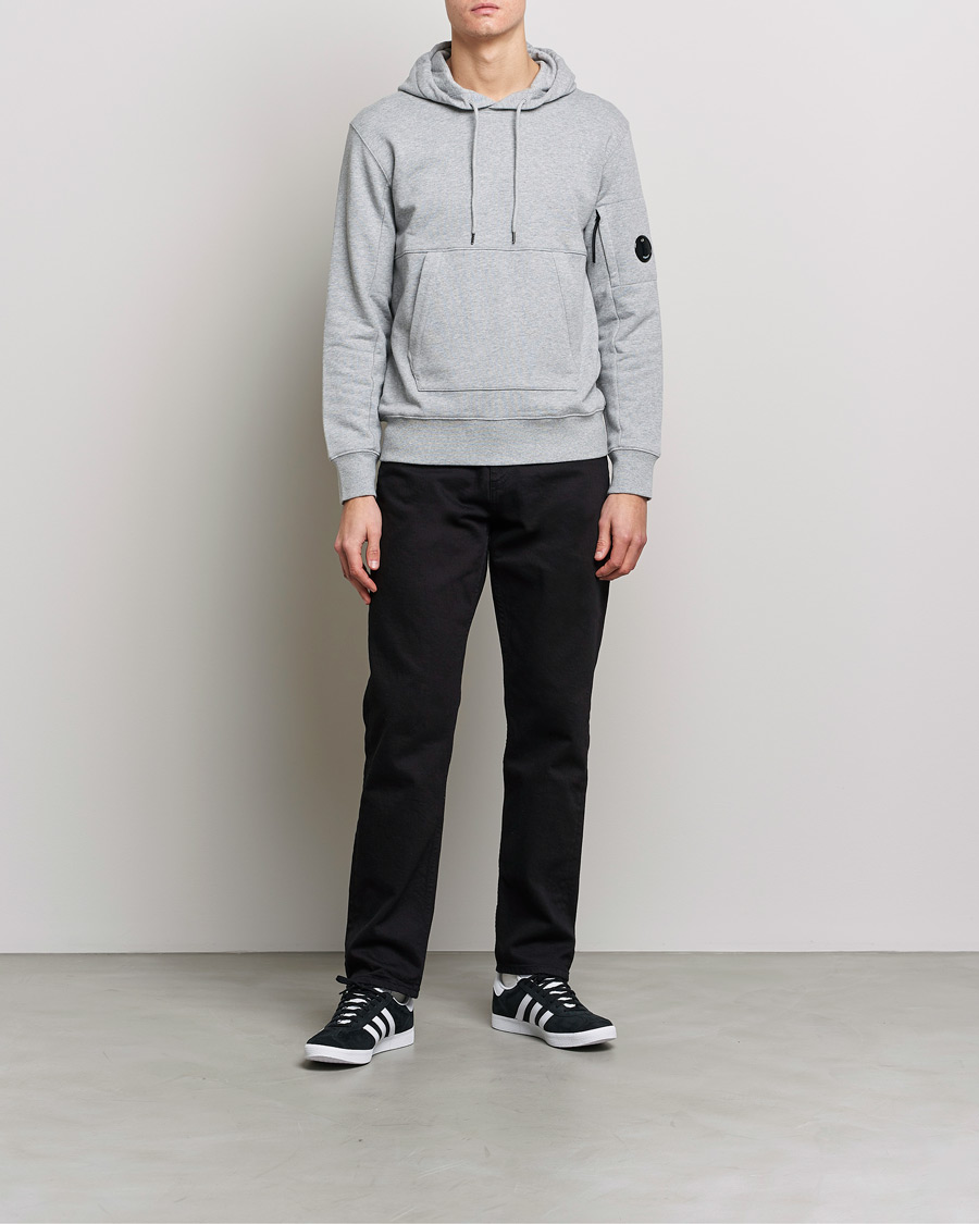 Herre | Gensere | C.P. Company | Diagonal Raised Fleece Hooded Lens Sweatshirt Grey