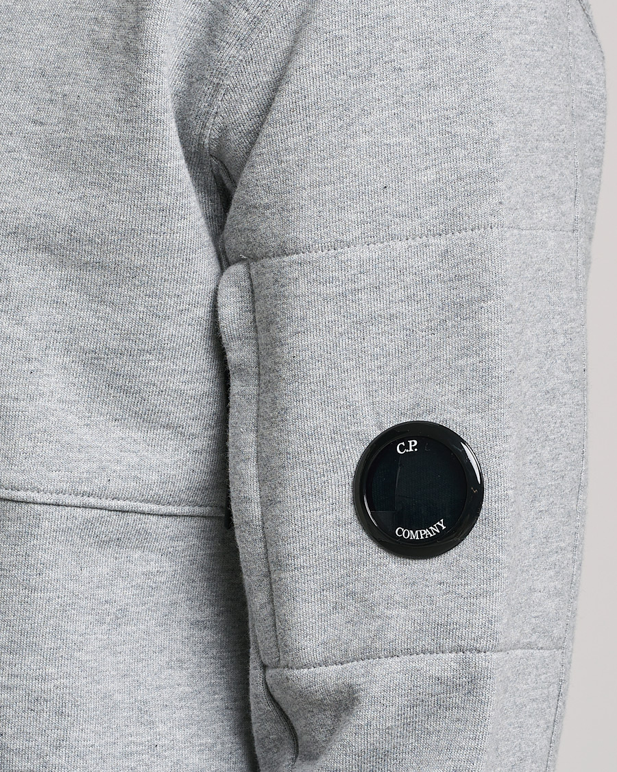 Herre | Gensere | C.P. Company | Diagonal Raised Fleece Hooded Lens Sweatshirt Grey
