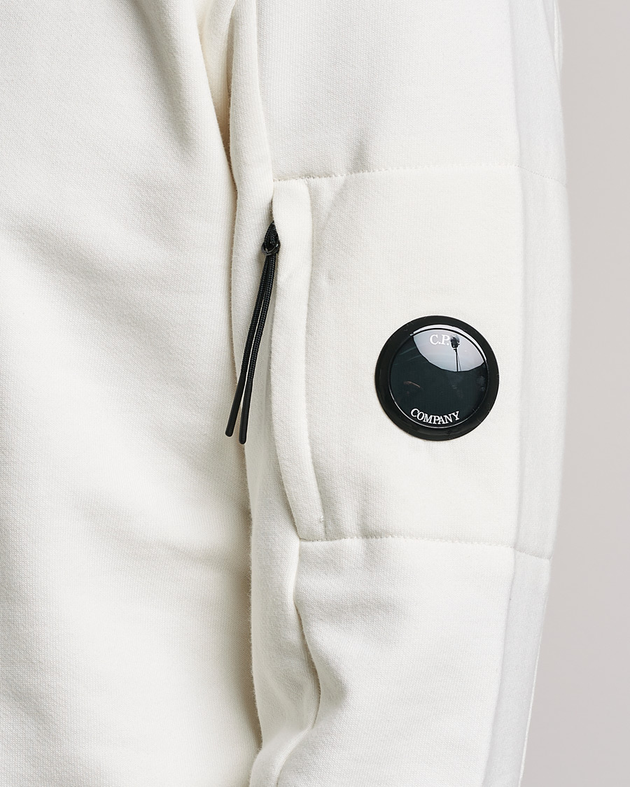 Herre | Gensere | C.P. Company | Diagonal Raised Fleece Lens Sweatshirt White