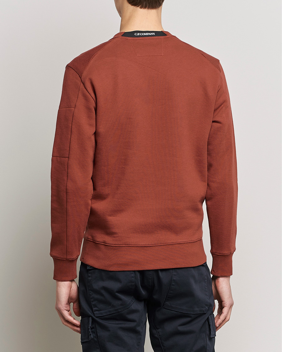 Herre | Gensere | C.P. Company | Diagonal Raised Fleece Lens Sweatshirt Rust