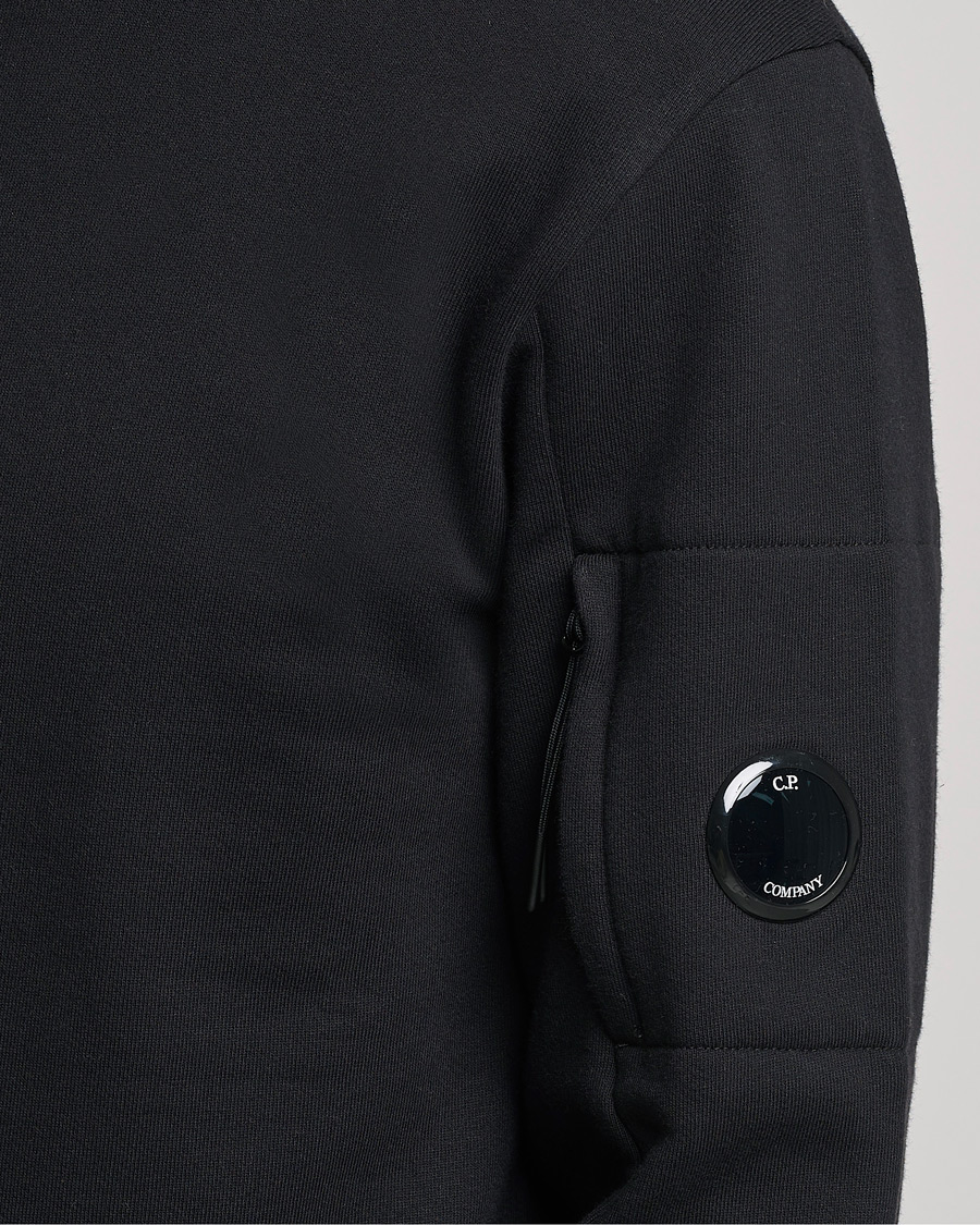 Herre | Gensere | C.P. Company | Diagonal Raised Fleece Lens Sweatshirt Black