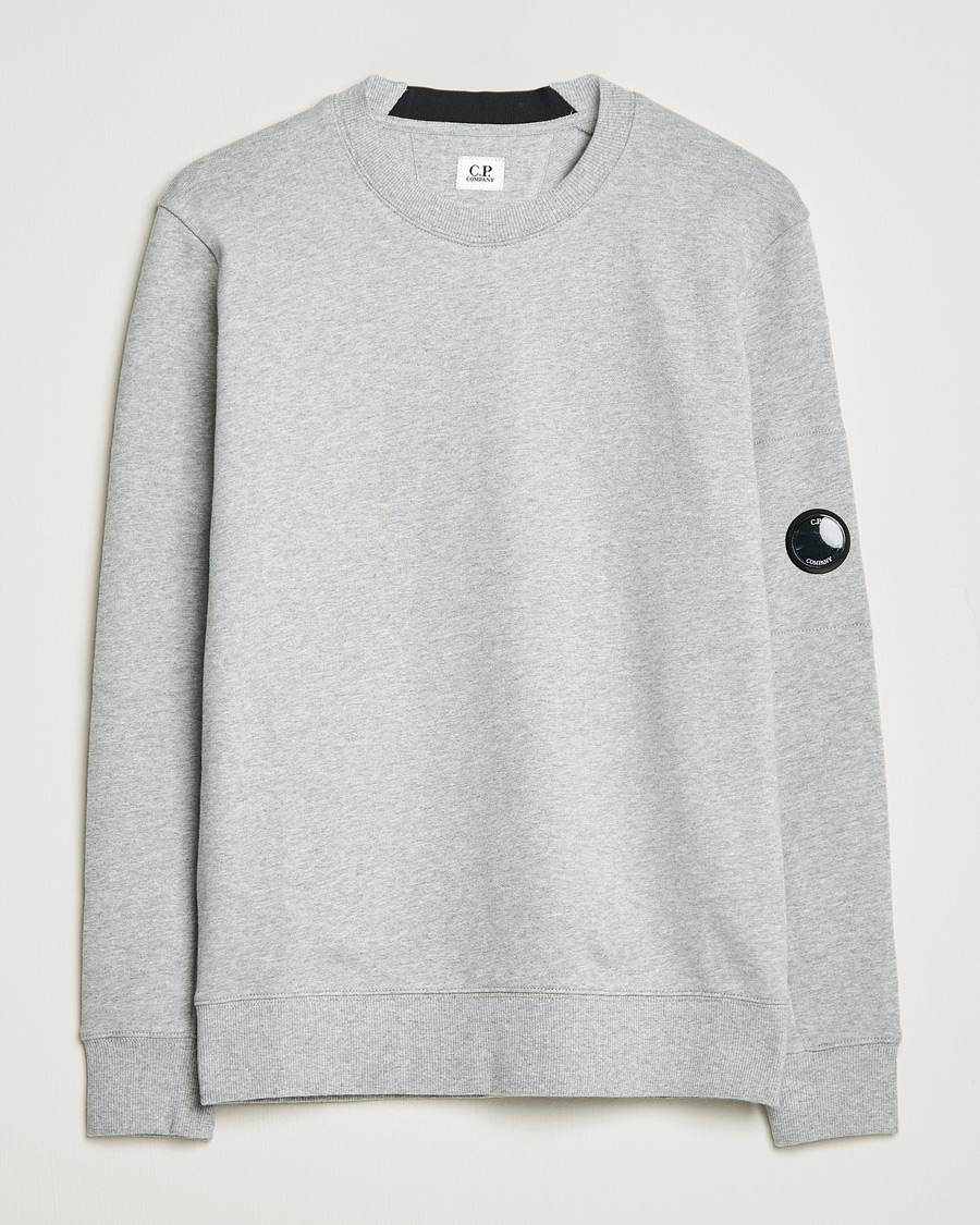 Herre | Gensere | C.P. Company | Diagonal Raised Fleece Lens Sweatshirt Grey