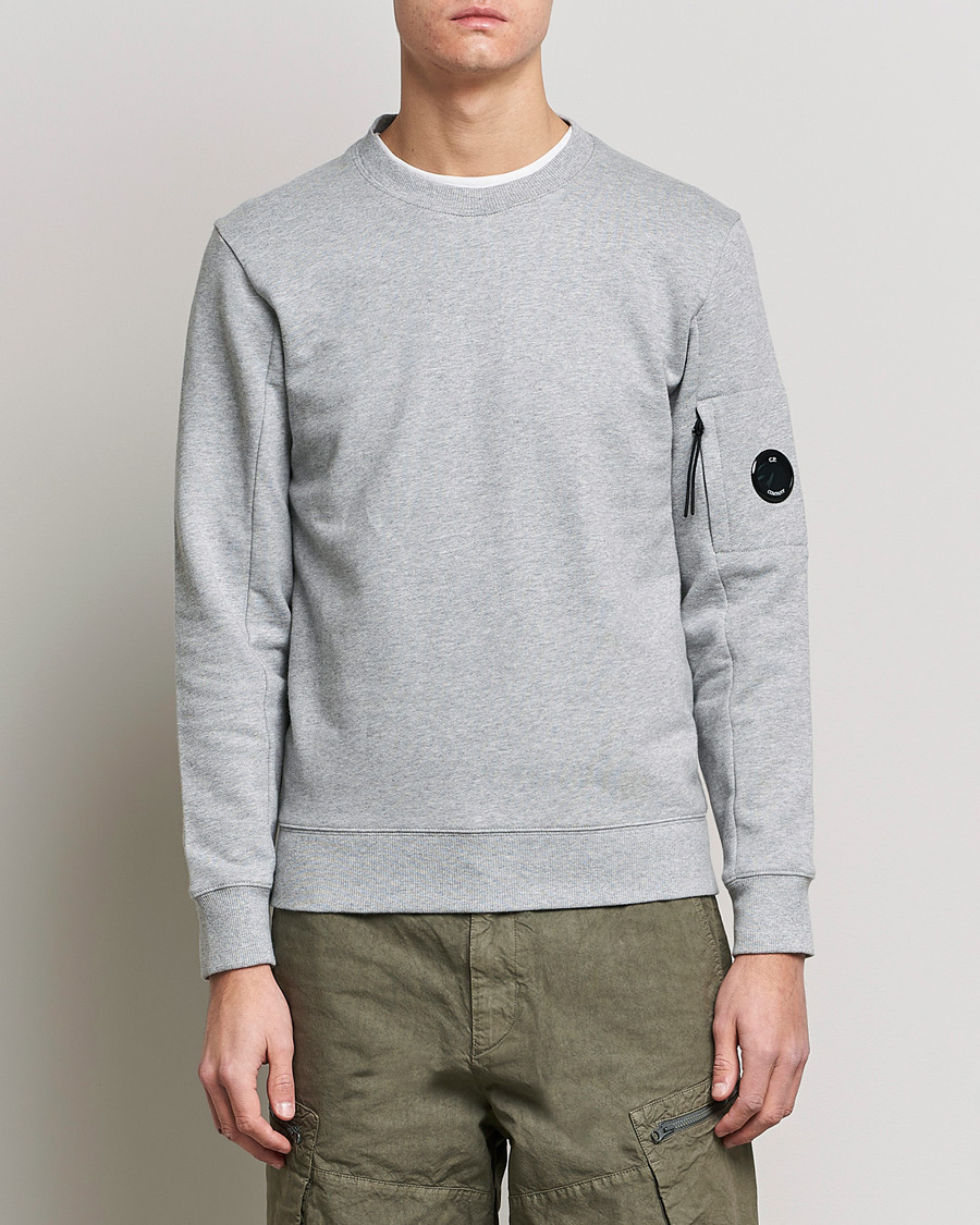 Herre | | C.P. Company | Diagonal Raised Fleece Lens Sweatshirt Grey