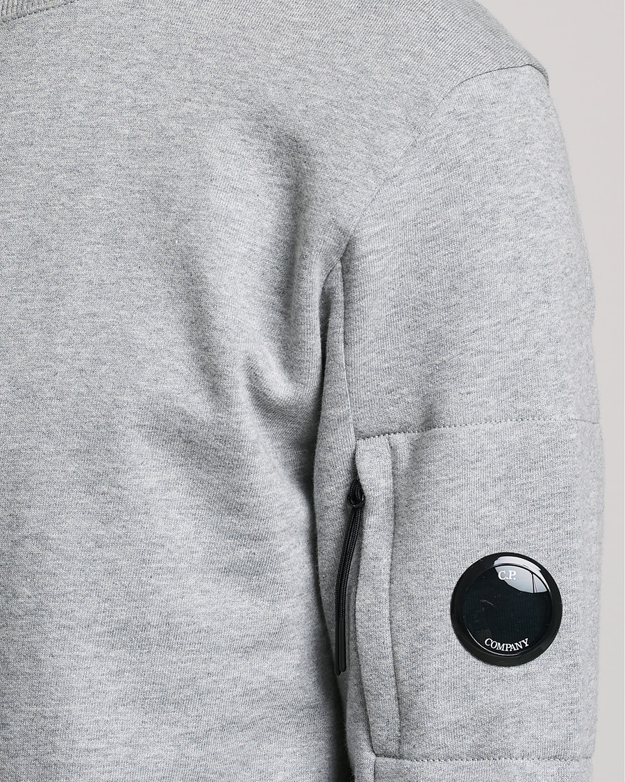 Herre | Gensere | C.P. Company | Diagonal Raised Fleece Lens Sweatshirt Grey