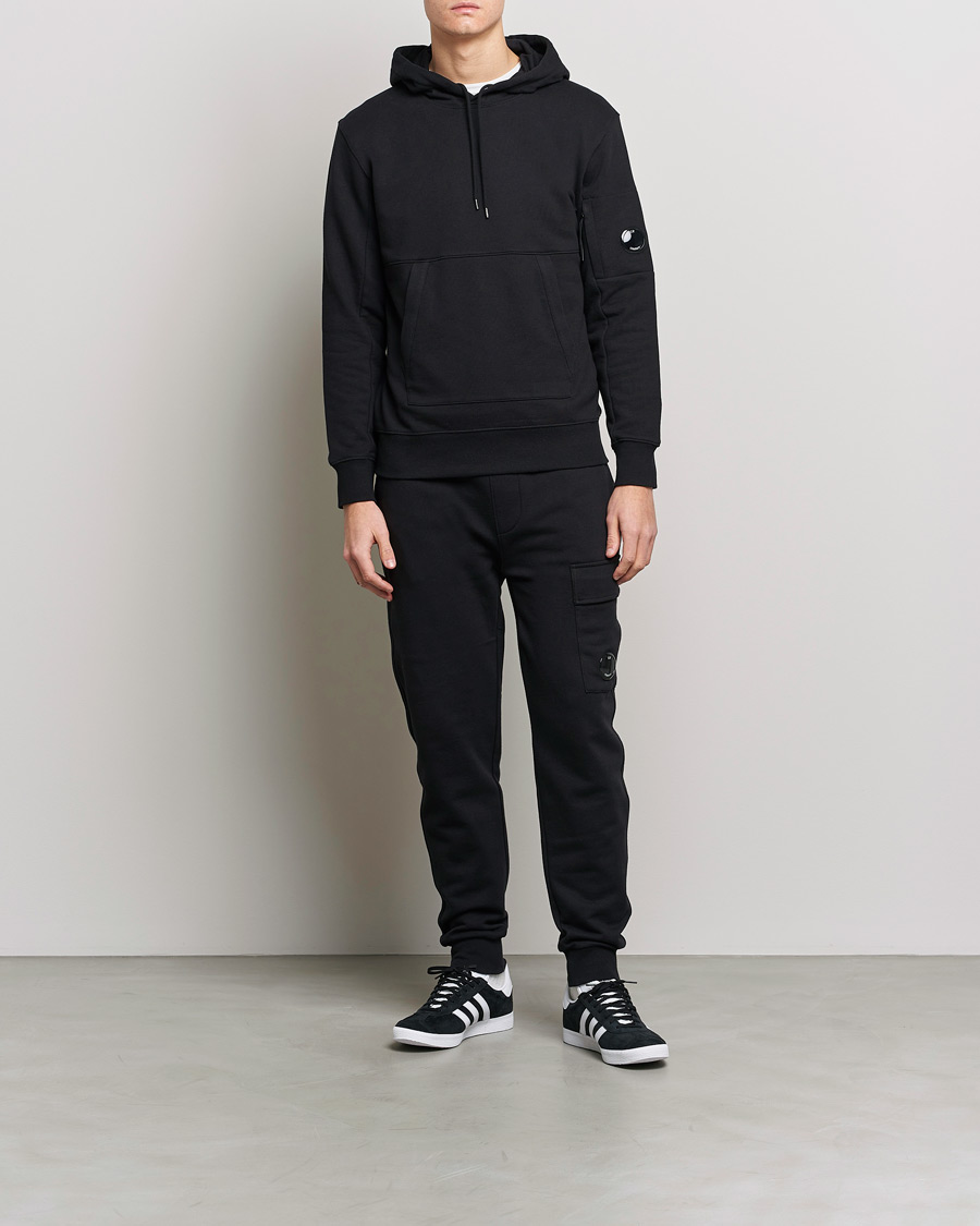 Herre | Bukser | C.P. Company | Diagonal Raised Fleece Lens Sweatpants Black