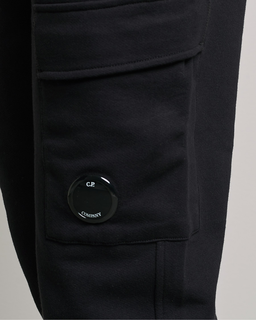 Herre | Bukser | C.P. Company | Diagonal Raised Fleece Lens Sweatpants Black