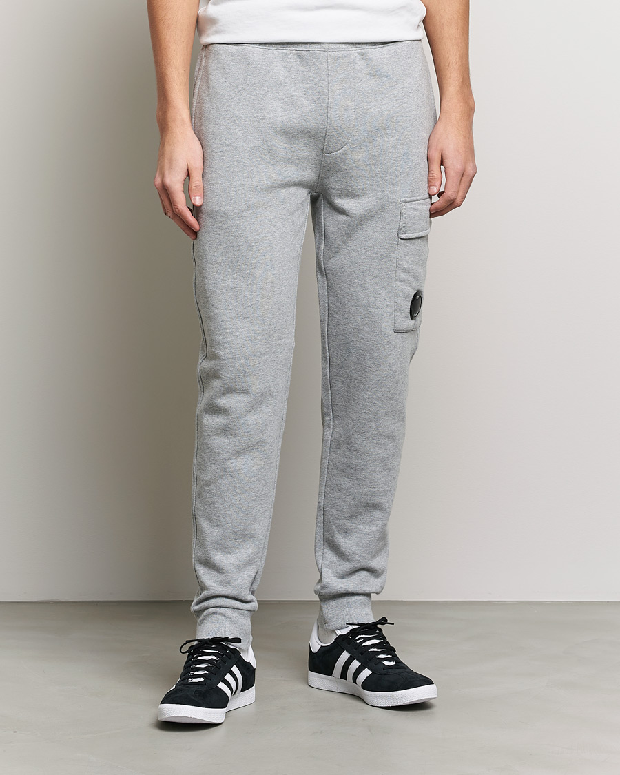 Herre |  | C.P. Company | Diagonal Raised Fleece Lens Sweatpants Grey