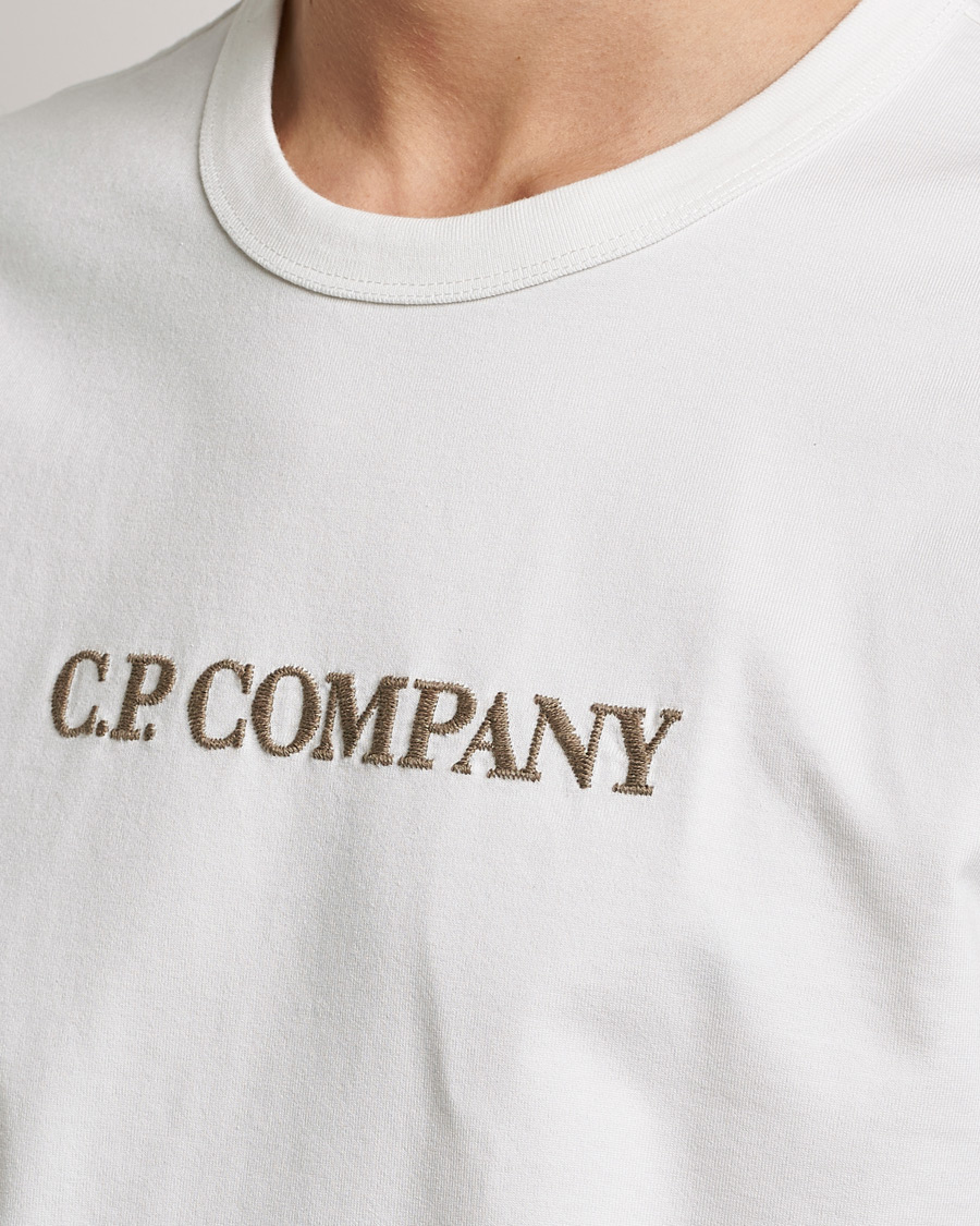 Herre | T-Shirts | C.P. Company | Heavy Mercerized Cotton Logo Tee White