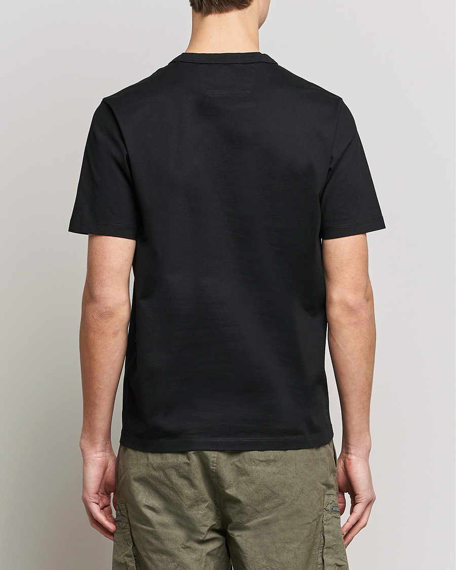 Herre | T-Shirts | C.P. Company | Heavy Mercerized Cotton Logo Tee Black