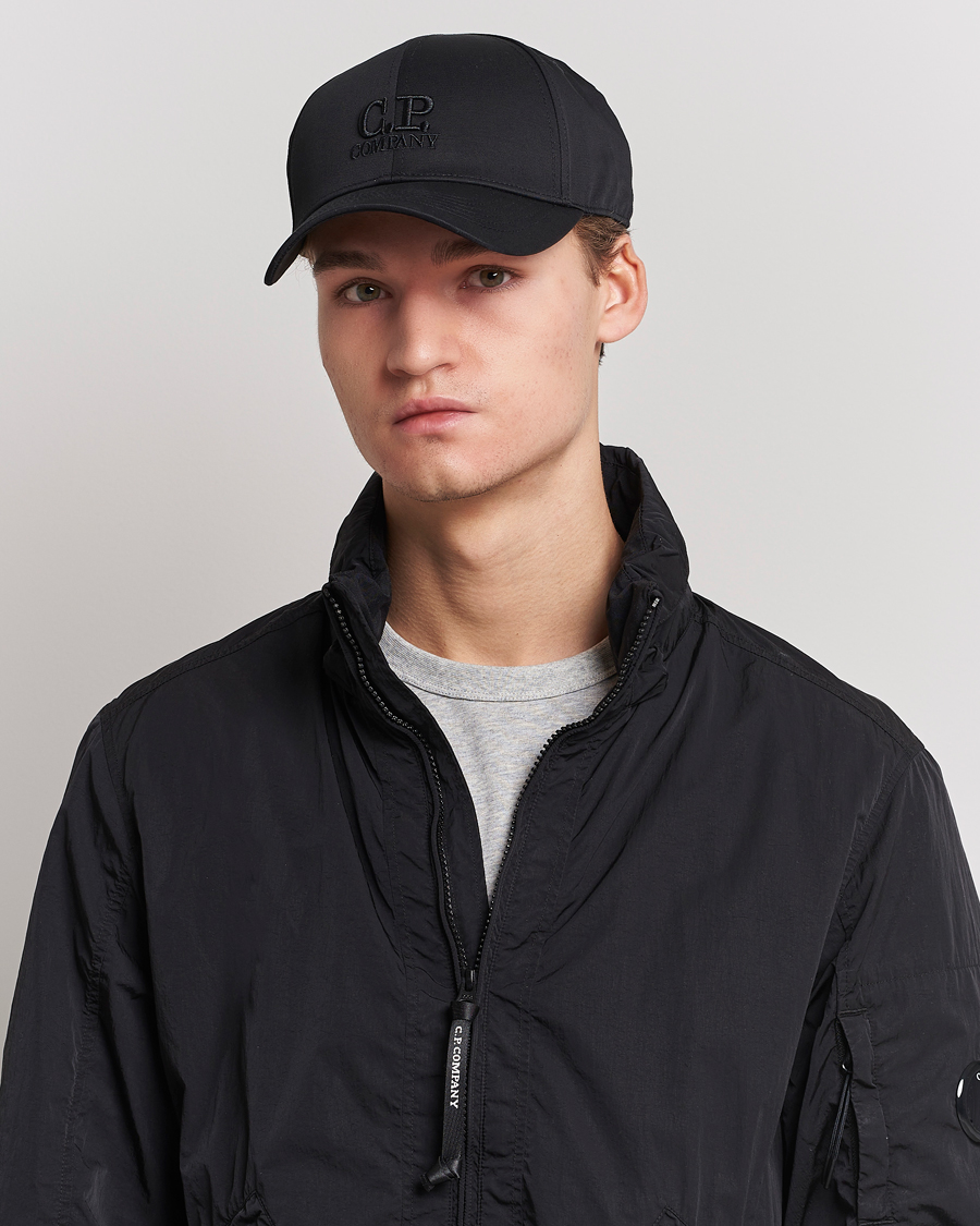 Herre | C.P. Company Cotton Gabardine Cap Black | C.P. Company | Cotton Gabardine Cap Black