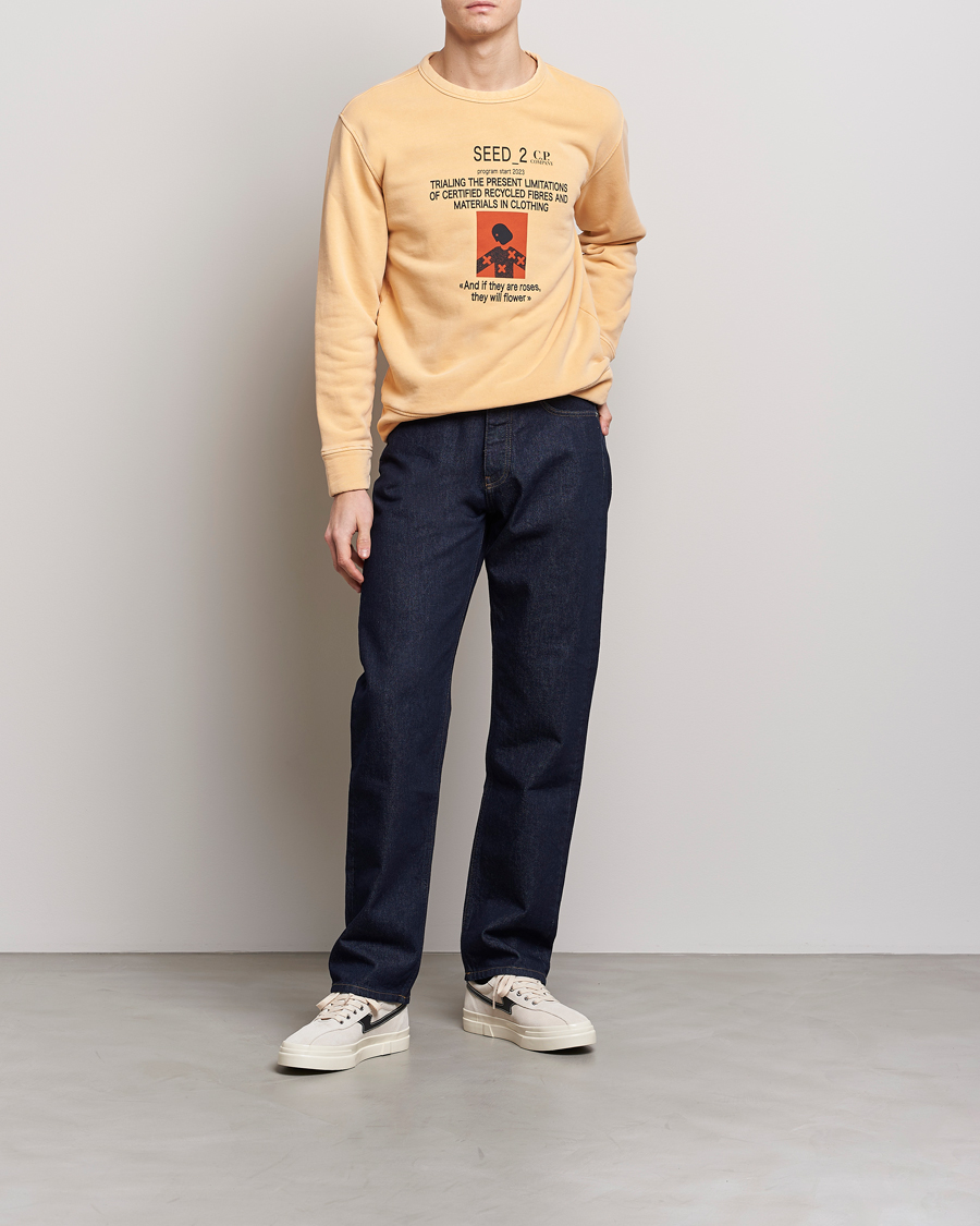 Herre | Gensere | C.P. Company | Recycled Cotton Sweatshirt Orange