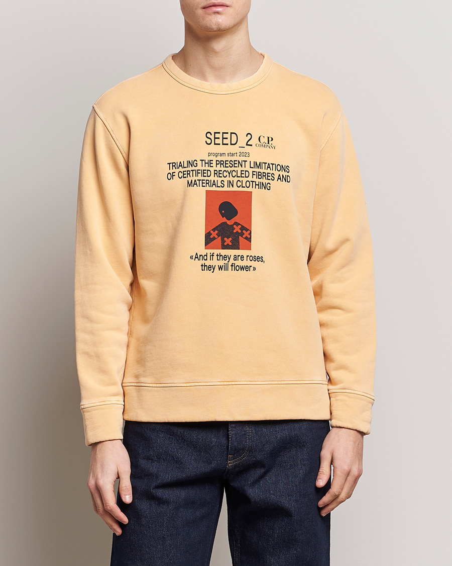 Herre | Gensere | C.P. Company | Recycled Cotton Sweatshirt Orange