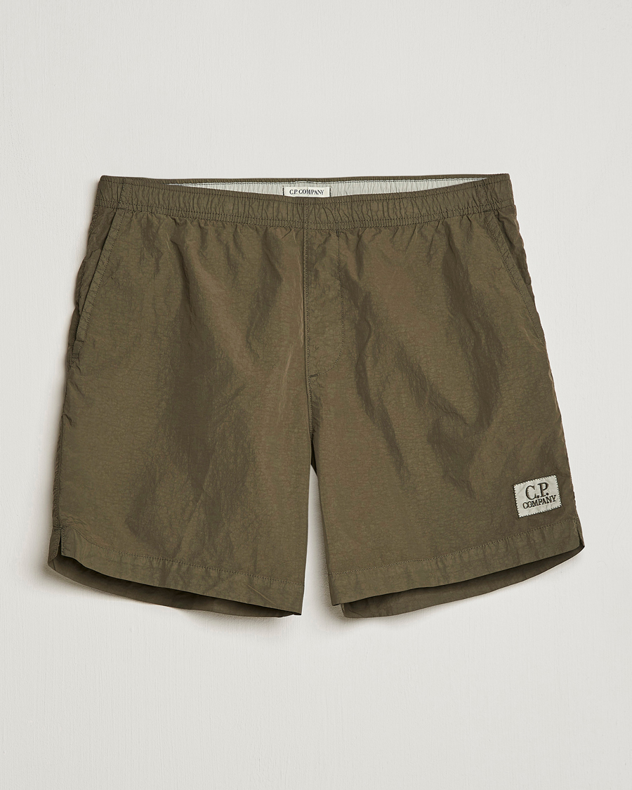 Herre | Badeshorts | C.P. Company | Flatt Nylon Garment Dyed Swimshorts Olive