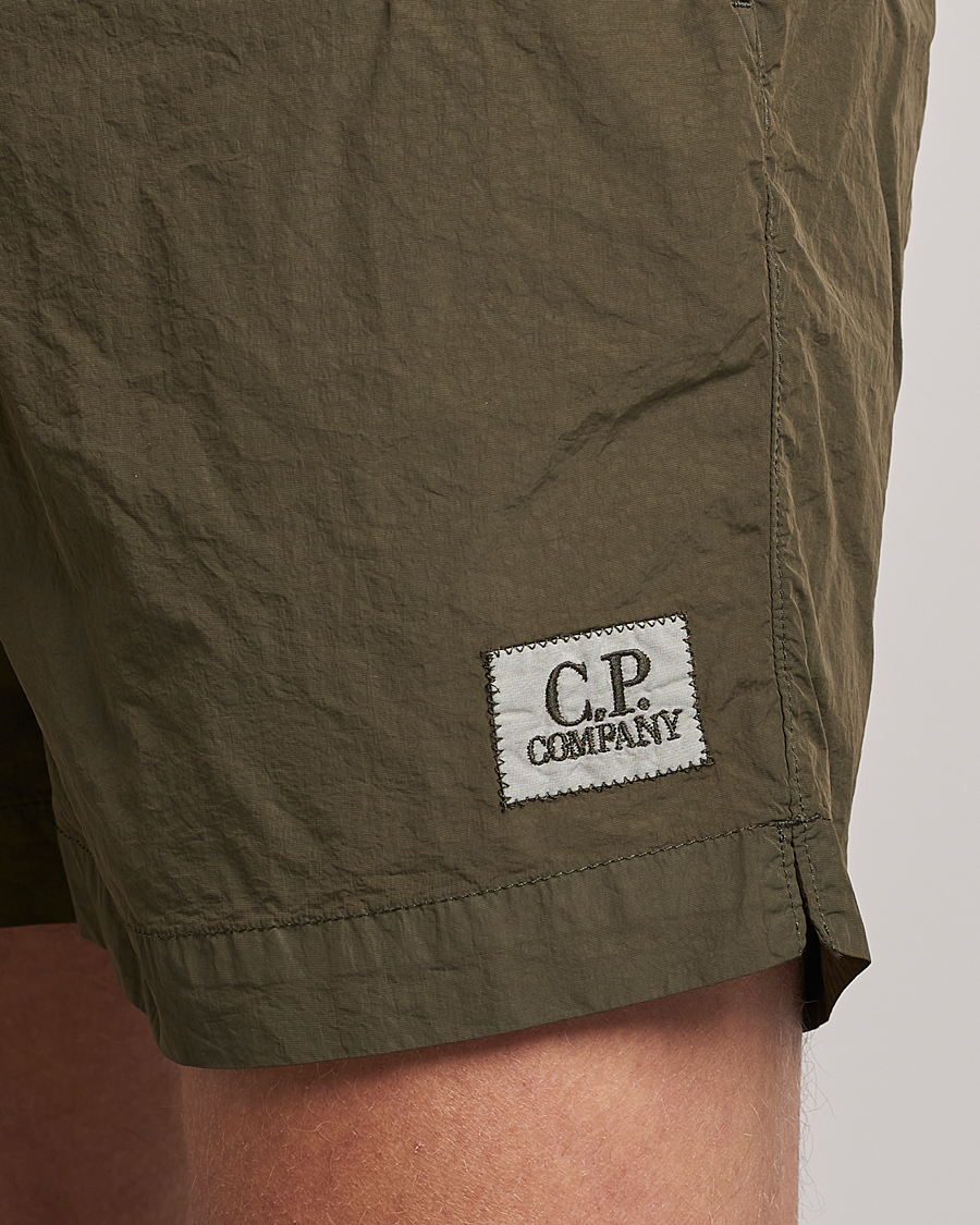 Herre | Badeshorts | C.P. Company | Flatt Nylon Garment Dyed Swimshorts Olive