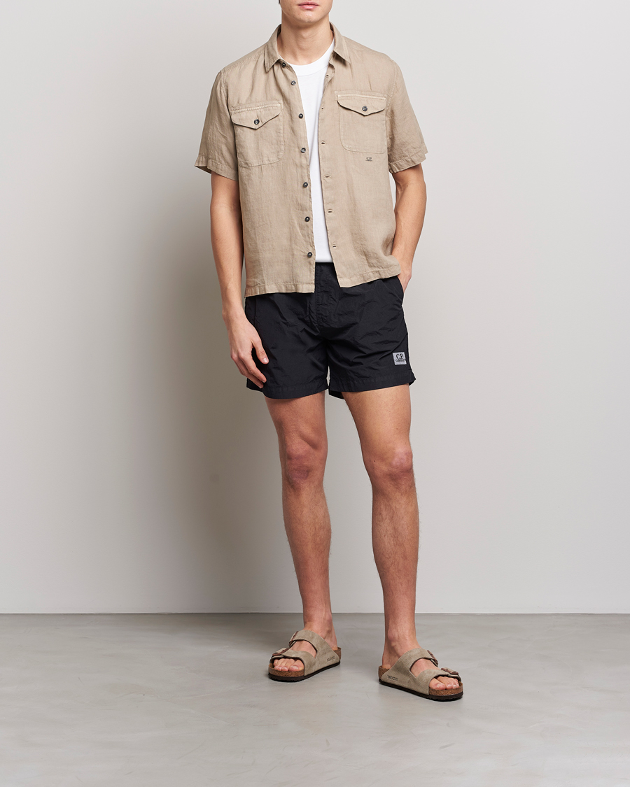 Herre | Badeshorts | C.P. Company | Flatt Nylon Garment Dyed Swimshorts Black
