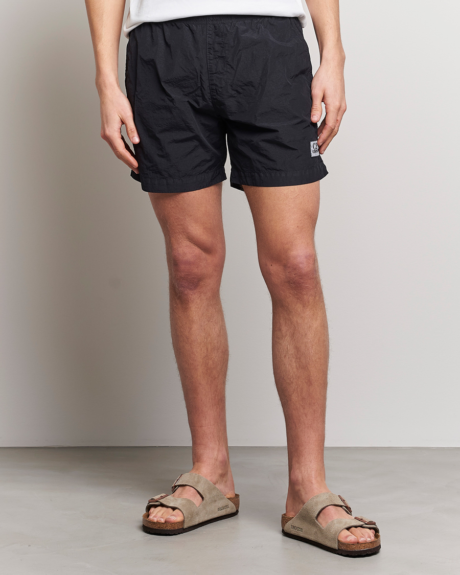 Herre |  | C.P. Company | Flatt Nylon Garment Dyed Swimshorts Black