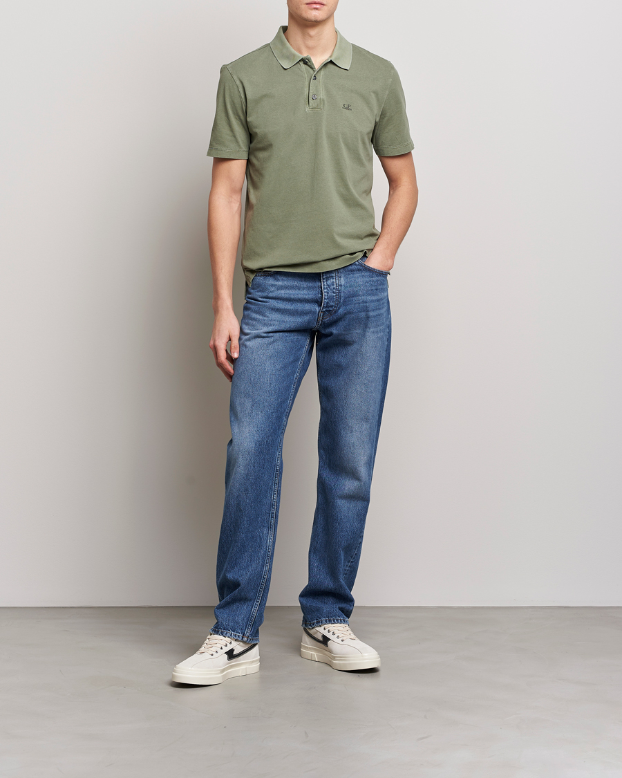 Herre | Pikéer | C.P. Company | Old Dyed Cotton Jersey Polo Olive