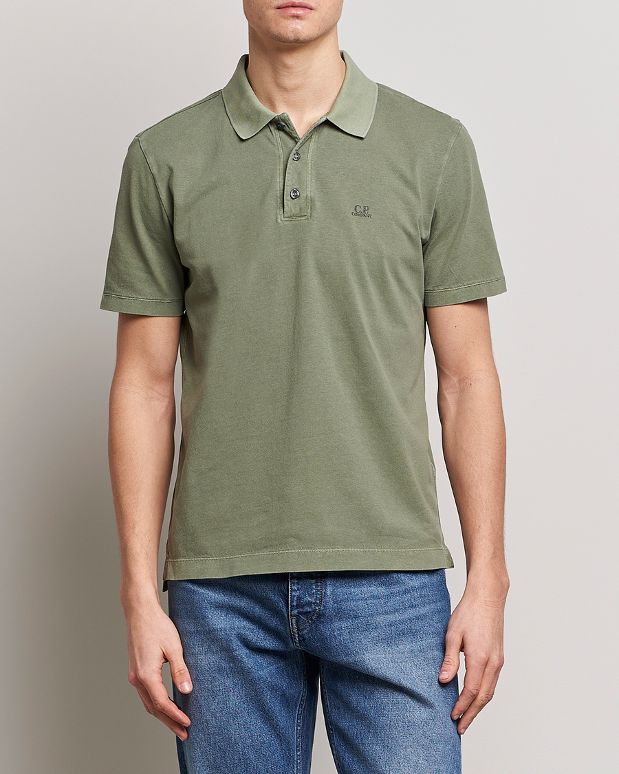 Herre | Pikéer | C.P. Company | Old Dyed Cotton Jersey Polo Olive