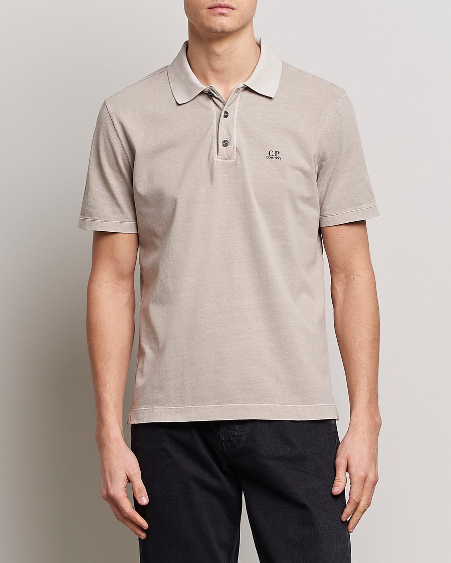 Herre |  | C.P. Company | Old Dyed Cotton Jersey Polo Grey