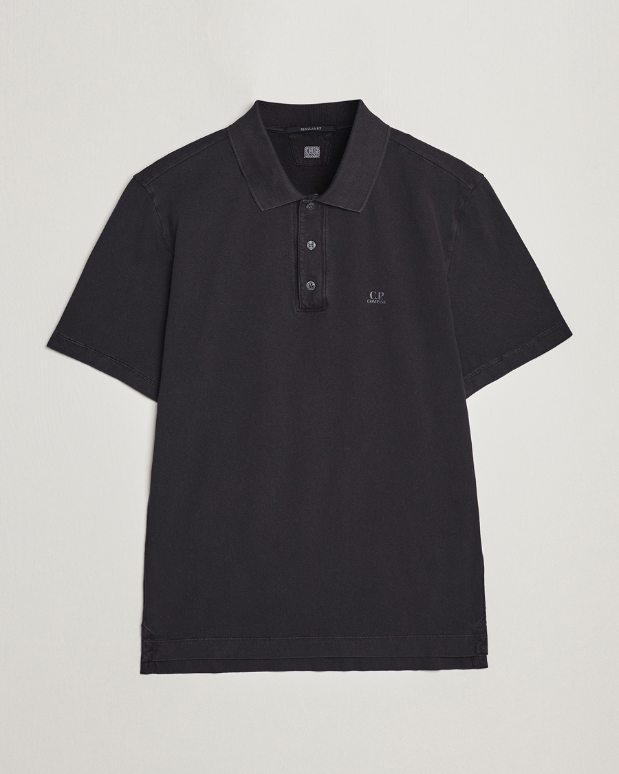 Herre | Pikéer | C.P. Company | Old Dyed Cotton Jersey Polo Black