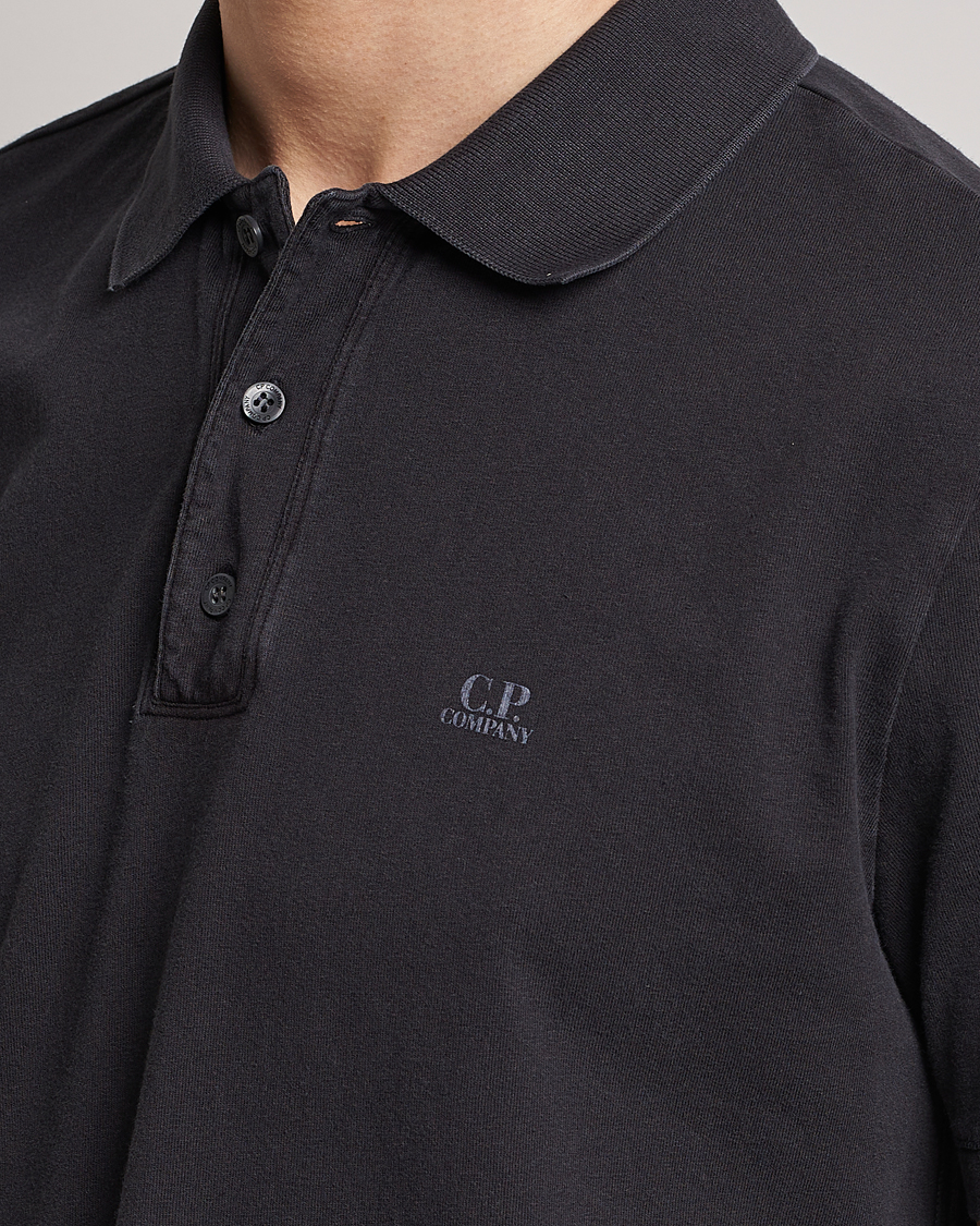 Herre | Pikéer | C.P. Company | Old Dyed Cotton Jersey Polo Black