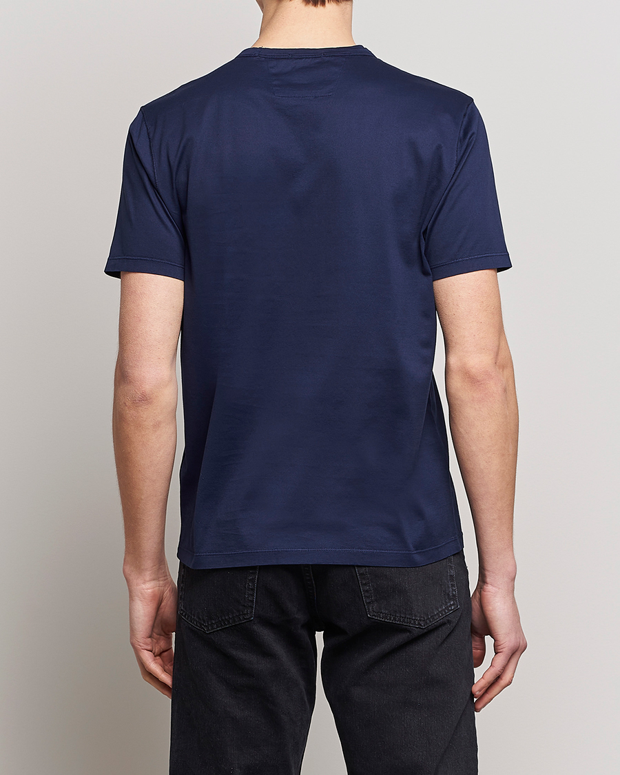 Herre | T-Shirts | C.P. Company | Mercerized Cotton Pocket T-Shirt Navy