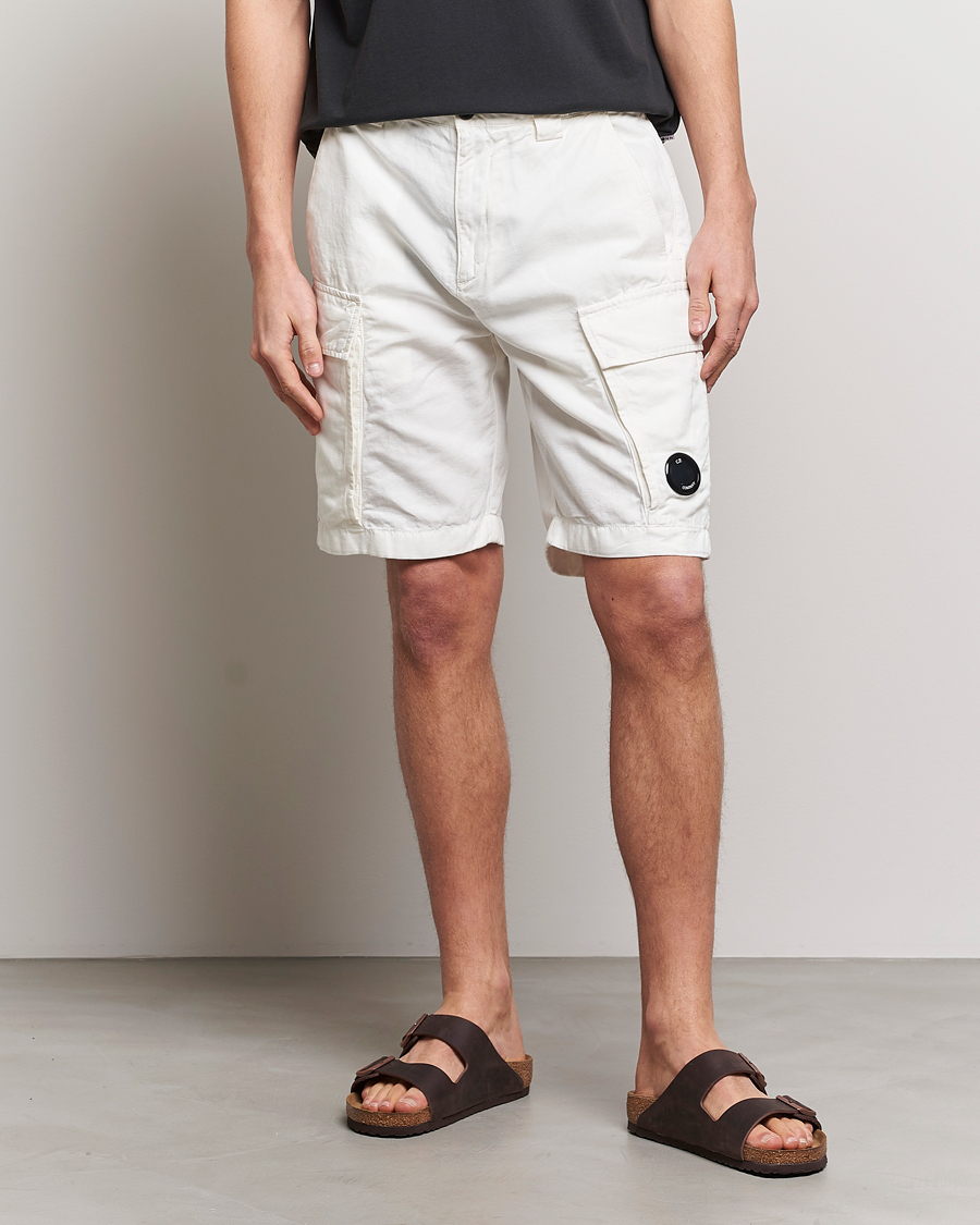 Herre | Shorts | C.P. Company | Cotton/Linen Cargo Shorts White
