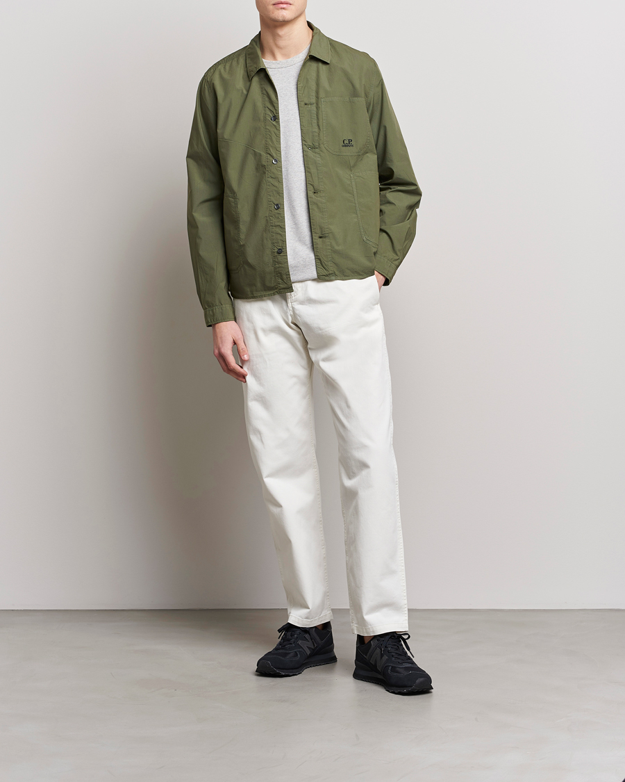 Herre | Skjorter | C.P. Company | Popline Garment Dyed Overshirt Green