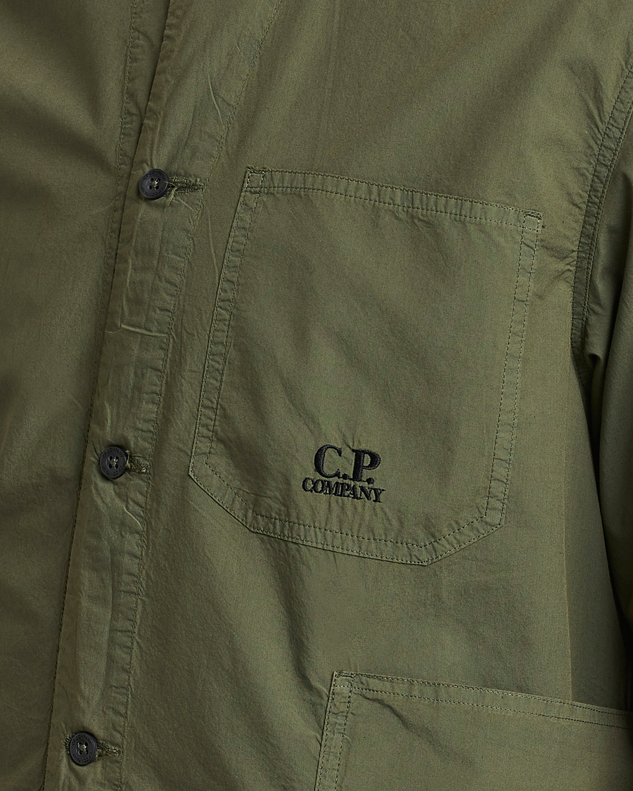 Herre | Skjorter | C.P. Company | Popline Garment Dyed Overshirt Green